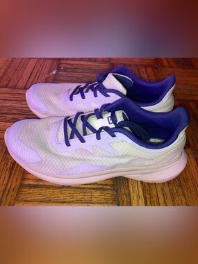 Salomon White and Purple Running Shoes 9.5